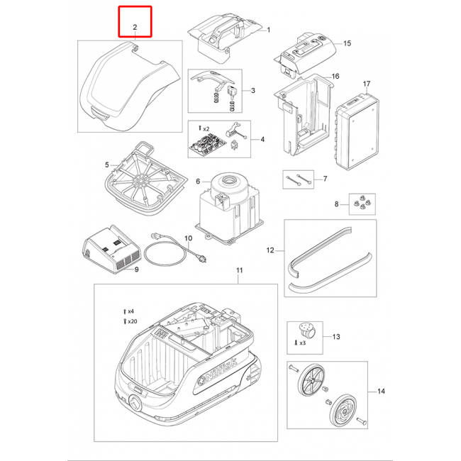 VP 600 Battery Kapak Kiti