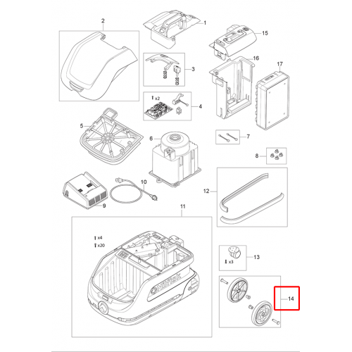 VP 600 Battery İçin Tekerlek Kiti