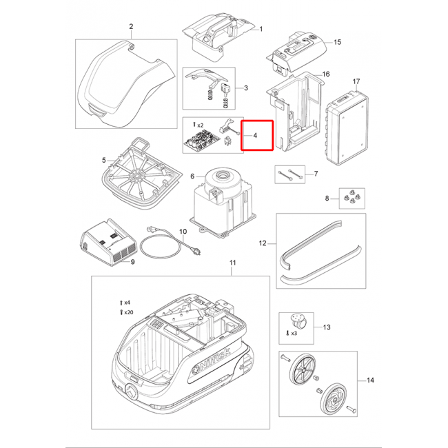 VP 600 Battery Pcb Kiti