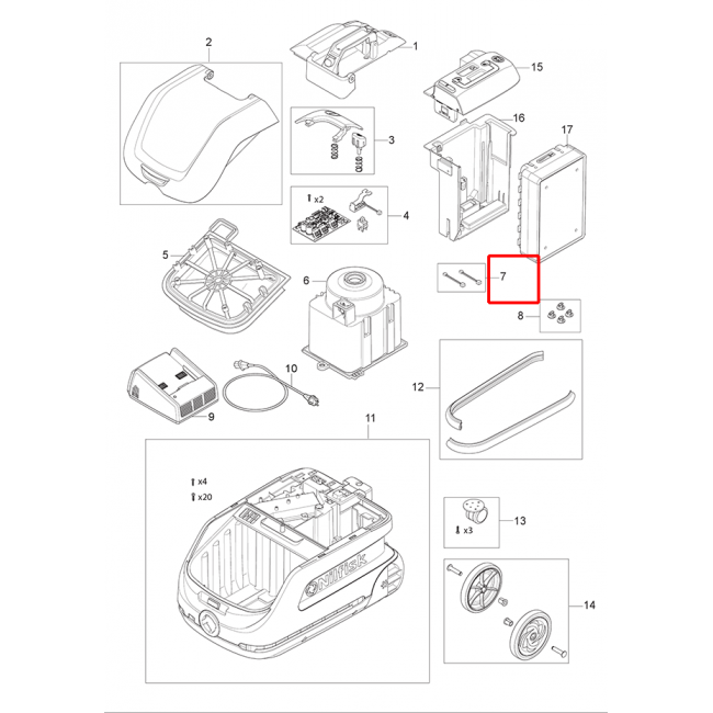VP 600 Battery Tel Ve Kauçuk Komple