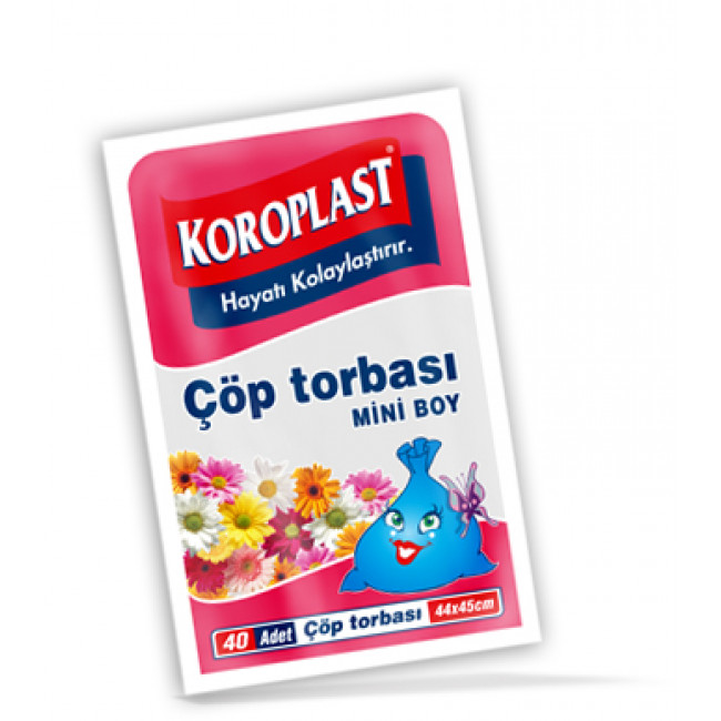Koroplast Premium Çöp Torbası 40x50cm Mini 40lı Koroplast Premium Çöp Torbası 40x50cm Mini 40lı