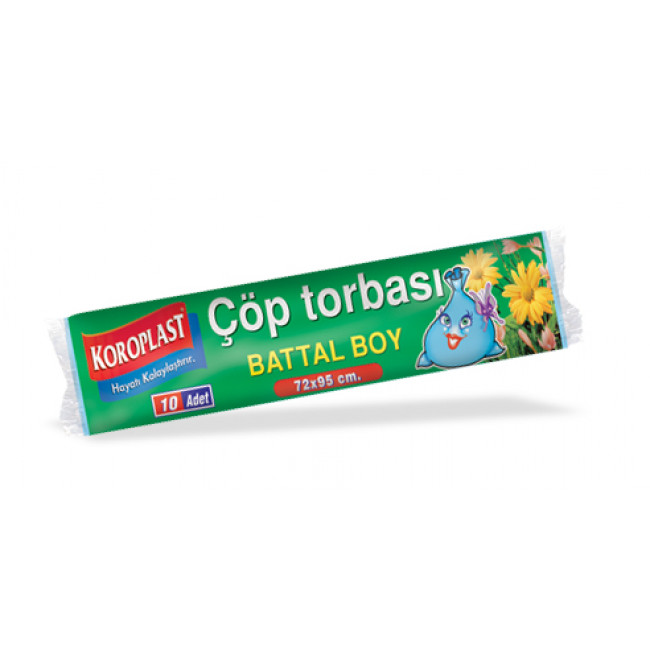 Koroplast Premium Çöp Torbası 72x95cm Battal 10lu Koroplast Premium Çöp Torbası 72x95cm Battal 10lu