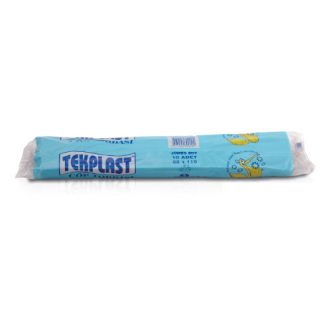 Tekplast Çöp Torbası 80x110cm Jumbo Mavi 10lu Tekplast Çöp Torbası 80x110cm Jumbo Mavi 10lu