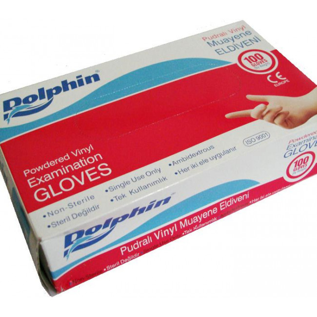 Dolphin Pudrasız Muayene Eldiveni Medium 100lü Dolphin Pudrasız Muayene Eldiveni Medium 100lü