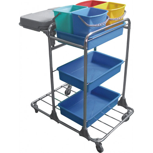 Kat Arabası (Çöp Toplamalı + 4 Kovalı + Krom) Kod: KA927YK