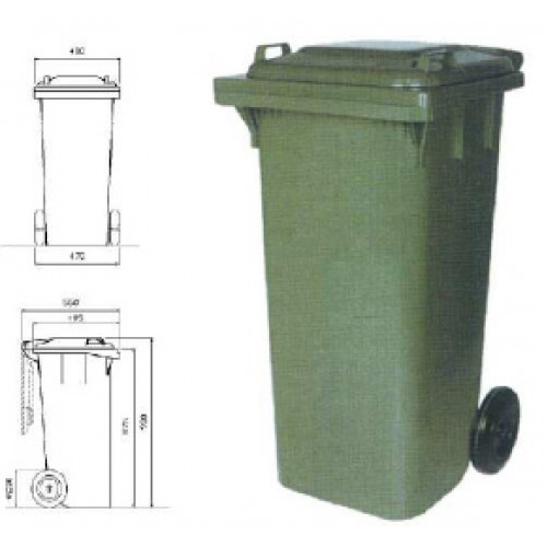 Plastik Çöp Konteyneri 120lt