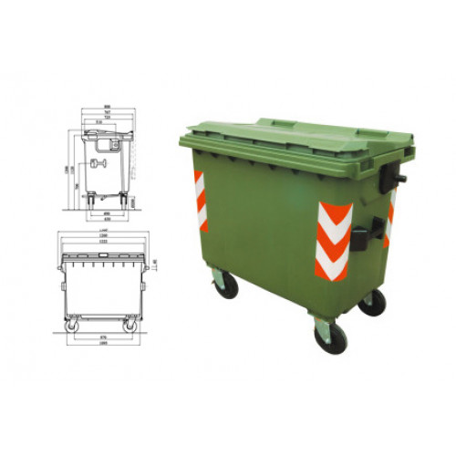 Plastik Çöp Konteyneri 660lt