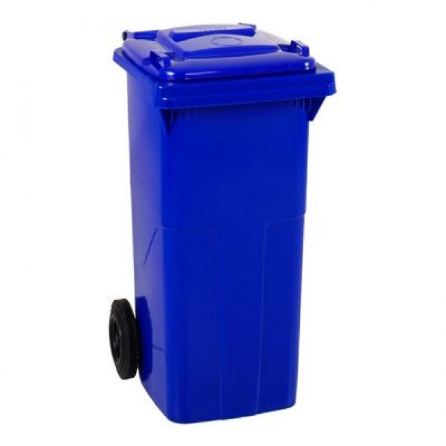 Plastik Çöp Konteyneri 120lt Mavi