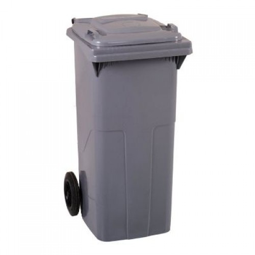 Plastik Çöp Konteyneri 120lt Gri