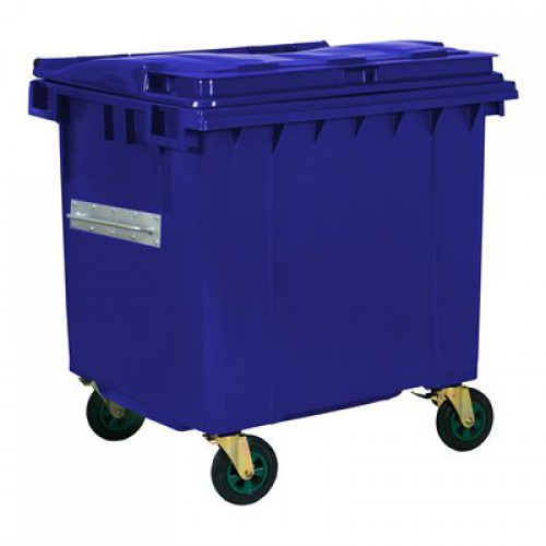 Plastik Çöp Konteyneri 1100lt Mavi