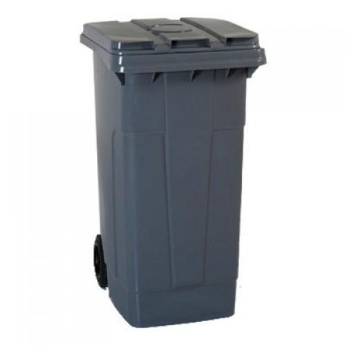 Plastik Çöp Konteyneri 240lt Gri