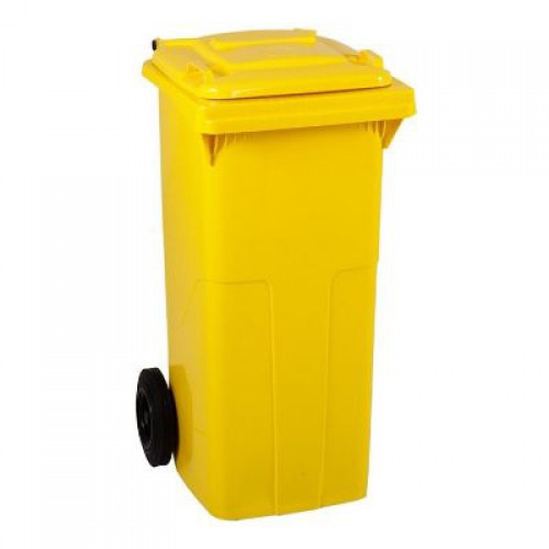 Plastik Çöp Konteyneri 120lt Sarı