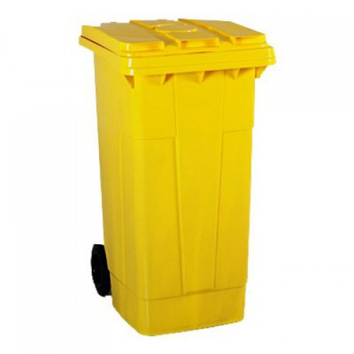 Plastik Çöp Konteyneri 240lt Sarı