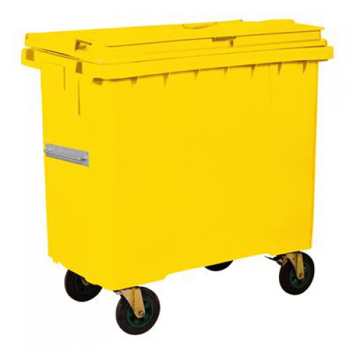 Plastik Çöp Konteyneri 660lt Sarı