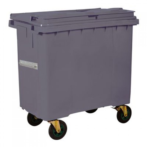 Plastik Çöp Konteyneri 770lt Gri