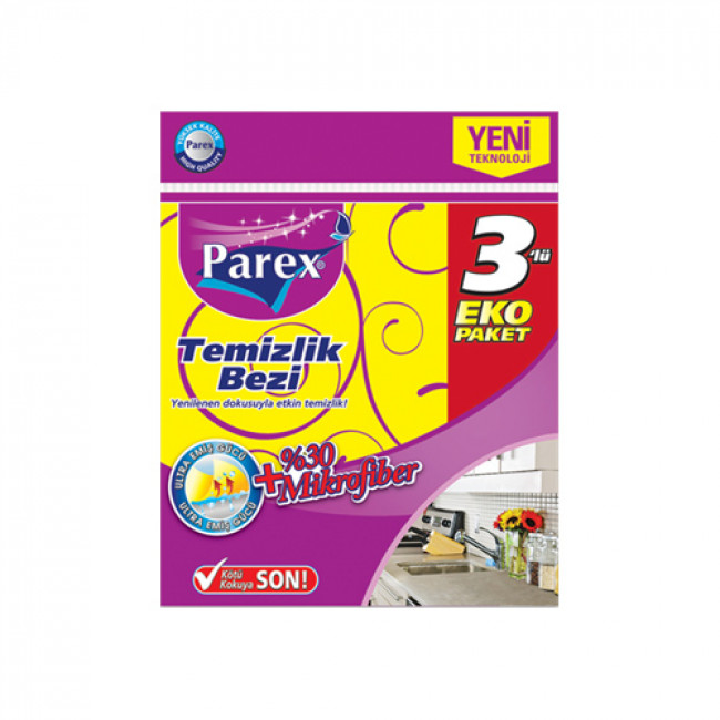 Parex Temizlik Bezi 3lü Parex Temizlik Bezi 3lü