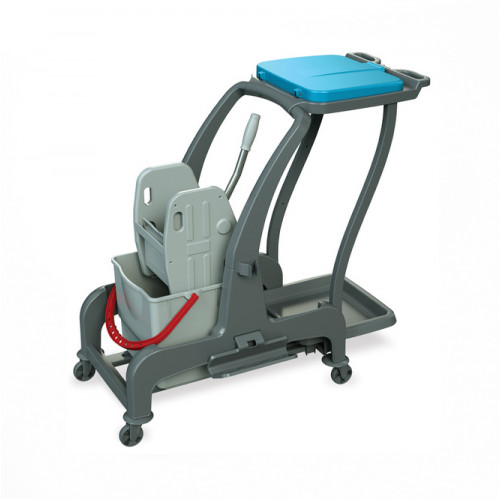 Procart Jet 725S Tek Kovalı Presli Çöp Toplamalı Temizlik Arabası